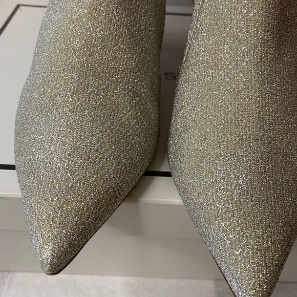 Tabitha Simmons Silver Chelsea Boots NIB $845 Retail Designer Statement 37.5 7.5 - Picture 10 of 15